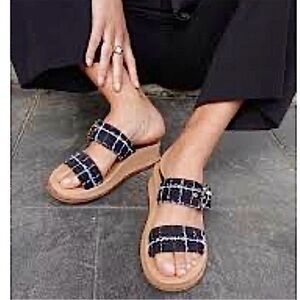 Chanel Tweed Sandals